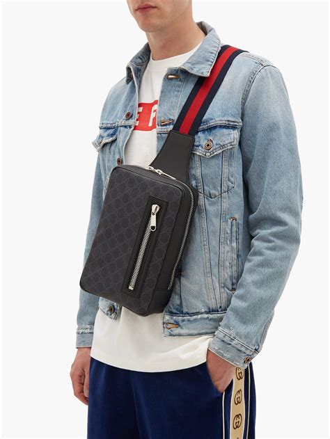 gucci mens cross body bag|gucci cross body bag men.